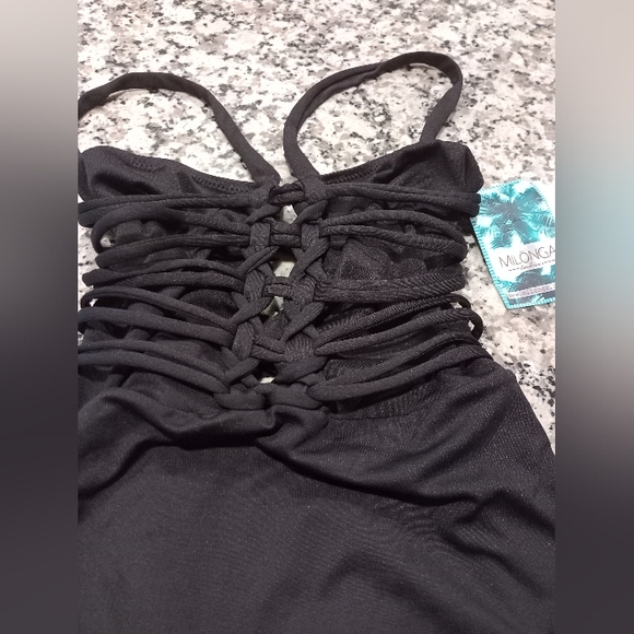 Milonga Beachwear Black Sz L Haute One Piece **NWT** - Picture 2 of 9